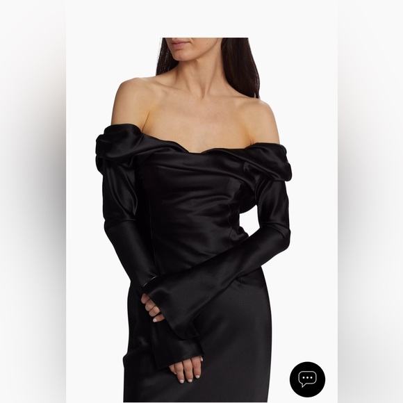 $4990 Danielle Frankel Noa Crepe Satin Gown size 8 - Picture 5 of 12